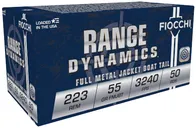 Fiocchi Shooting Dynamics .223 Rem Ammo 55 Gr FMJ, 50rds - 223A - Fiocchi