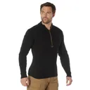 Rothco Quarter Zip Acrylic Commando Sweater - Black, 3X-Large - Rothco