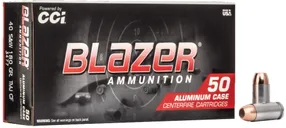 CCI Blazer Clean-Fire 180 gr Total Metal Jacket .40 S&W Ammo, 50/box - 3477 - CCI