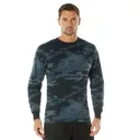 Rothco Long Sleeve Color Camo T-Shirt - Midnight Blue Camo, X-Large - Rothco