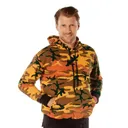 Rothco Camo Pullover Hooded Sweatshirt - Savage Orange Camo, Medium - Rothco