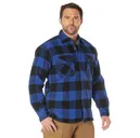 Rothco Extra Heavyweight Buffalo Plaid Sherpa Lined Flannel Shirts - Blue Plaid, 3X-Large - Rothco