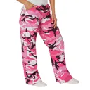 Rothco Womens Paratrooper Colored Camo Fatigues - Pink Camo, Small - Rothco