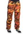 Rothco Womens Paratrooper Colored Camo Fatigues - Savage Orange Camo, Small - Rothco