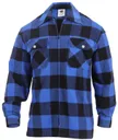 Rothco Concealed Carry Flannel Shirt - Blue Plaid, Small - Rothco
