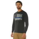 Rothco Long Sleeve Thin Blue Line T-Shirt - 3X-Large - Rothco