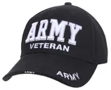 Rothco Deluxe Low Profile Army Veteran Cap - Black - Rothco