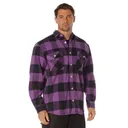 Rothco Extra Heavyweight Buffalo Plaid Flannel Shirt - Purple Plaid, 3X-Large - Rothco