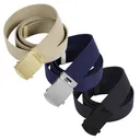 Rothco Web Belts In 3 Pack - Khaki - Navy Blue - Black, 44 In - Rothco