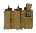 Rothco Molle Triple Kangaroo Rifle And Pistol Mag Pouch - Coyote Brown - Rothco