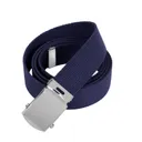 Rothco Web Belts - 44 Inches Long, Chrome, Navy Blue - Rothco
