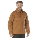 Rothco Diamond Quilted Cotton Jacket - Work Brown, 3X-Large - Rothco