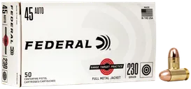 Federal 45ACP 230gr FMJ Range Target Practice Ammunition 50rds - RTP45230 - Federal Premium