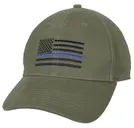 Rothco Thin Blue Line Flag Low Profile Cap - Olive Drab - Rothco