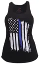 Women Thin Blue Line Flag Racerback Tank Top - X-Small - Rothco