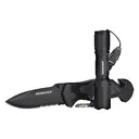 Camp Co Humvee Emergency Rescue Knife and Tactical LED Flashlight Spear Point, Black - Humvee Accessories