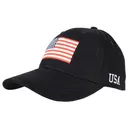 Rothco Usa Flag Low Profile Cap - Black - Rothco