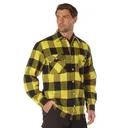 Rothco Extra Heavyweight Buffalo Plaid Flannel Shirt - Yellow Plaid, 4X-Large - Rothco