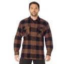 Rothco Extra Heavyweight Buffalo Plaid Flannel Shirt - Brown Plaid, Medium - Rothco