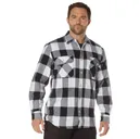 Rothco Extra Heavyweight Buffalo Plaid Flannel Shirt - White Plaid, 4X-Large - Rothco