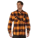 Rothco Extra Heavyweight Buffalo Plaid Flannel Shirt - Orange Plaid, 5X-Large - Rothco