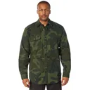 Rothco Midnight Camo Flannel Shirt - Midnight Woodland Camo, Medium - Rothco