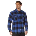 Rothco Extra Heavyweight Buffalo Plaid Flannel Shirt - Blue Plaid, 4X-Large - Rothco