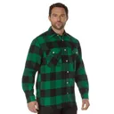 Rothco Extra Heavyweight Buffalo Plaid Flannel Shirt - Green Plaid, 5X-Large - Rothco