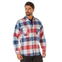 Rothco Extra Heavyweight Buffalo Plaid Flannel Shirt - Red - White - Blue Plaid, 3X-Large - Rothco
