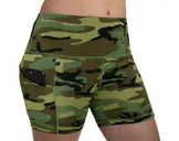 Rothco Womens Camo Workout Performance Legging Shorts - X-Small - Rothco