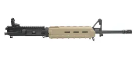 PSA 16" Mid-length Nitride 5.56 NATO 1:7 MOE Freedom Upper & Rear MBUS w/ BCG & CH, FDE - 516447123 - Palmetto State Armory