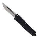 CobraTec Large Praxis Black Drop Not Serrated Silver Hardware - LPRXDNSSH - CobraTec Knives