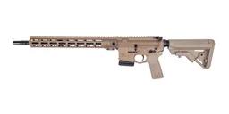 PSA "Sabre" Forged 16" 5.56 Nitride Mid-Length 5.56 15" Sabre QD Rail B5 Bravo Rifle, Cerakote FDE - California - Palmetto State Armory