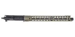 PSA 16" 5.56 NATO 17" LSA Grunt Hex M-LOK Upper With Linear Comp - No BCG or CH; Sniper Green - Palmetto State Armory