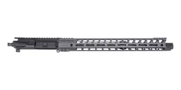 PSA 16" 5.56 NATO 17" LSA Grunt Hex M-LOK Upper With Linear Comp - No BCG or CH; Gray - Palmetto State Armory