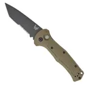 Benchmade Claymore Serrated Auto Folding Knife, Ranger Green - Benchmade