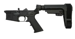 PSA AR-15 Classic Lower With SB Tactical Adjustable Brace, Black - Palmetto State Armory