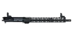 PSA 16" Mid-Length Pencil 5.56 NATO 1/7 Nitride 15" Lightweight M-lok Upper - With Nickel Boron BCG, CH, & MBUS Sight Set - Palmetto State Armory