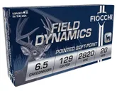 Fiocchi Field Dynamics 6.5 Creedmoor 129 gr PSP Ammo, 20rds - 65CMB - Fiocchi