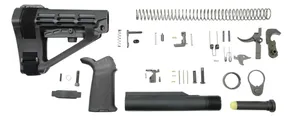 PSA SBA4 MOE Pistol Lower Build Kit, Black - Palmetto State Armory