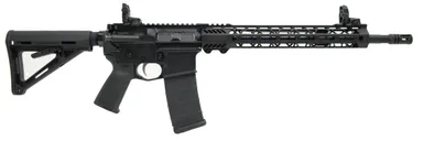 PSA 16" Mid-Length 5.56 NATO 1/7 Nitride 13.5" Lightweight M-Lok MOE EPT Rifle w/MBUS Sight Set - Palmetto State Armory