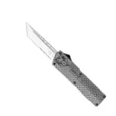 CobraTec LCF OTF Drop Point Knife Serrated, Carbon Fiber - CFCTLWDS - CobraTec Knives