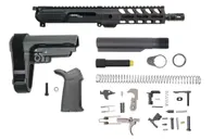 PSA Gen4 8" 9mm 1/10 Nitride 7" Lightweight M-lok Railed MOE EPT SBA3 Pistol Kit - Palmetto State Armory