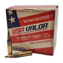 Winchester USA Valor 62 gr FMJ M855 5.56x45 Ammunition, 125 Rounds - USA855125 - Winchester