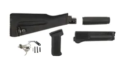PSAK-47 Classic Black Furniture Set w/ PSA Custom AK-47 Enhanced Polished Nickel Boron Fire Control Group - Palmetto State Armory