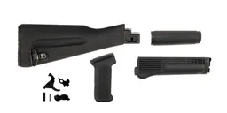 PSAK-47 Classic Black Furniture Set w/ PSAK-47 Premium Single Hook Semi-Auto Fire Control Group - 
