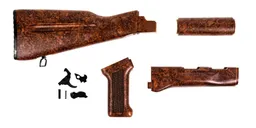 PSA AK Imitation "Bakelite" Furniture Set w/ PSAK-47 Premium Single Hook Semi-Auto Fire Control Group - Palmetto State Armory