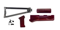 PSA AK Redwood Furniture Set and Folding Stock w/ PSAK-47 Premium Single Hook Semi-Auto Fire Control Group - Palmetto State Armory