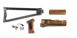 PSA AK Nutmeg Furniture Set and Folding Stock w/ PSA Custom AK-47 Enhanced Polished Nickel Boron Fire Control Group - Palmetto State Armory
