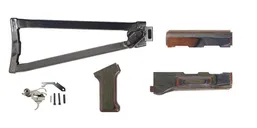 PSA AK "Voodoo" Furniture set w/ Folding Stock and PSA Custom AK-47 Enhanced Polished Nickel Boron Fire Control Group - Palmetto State Armory